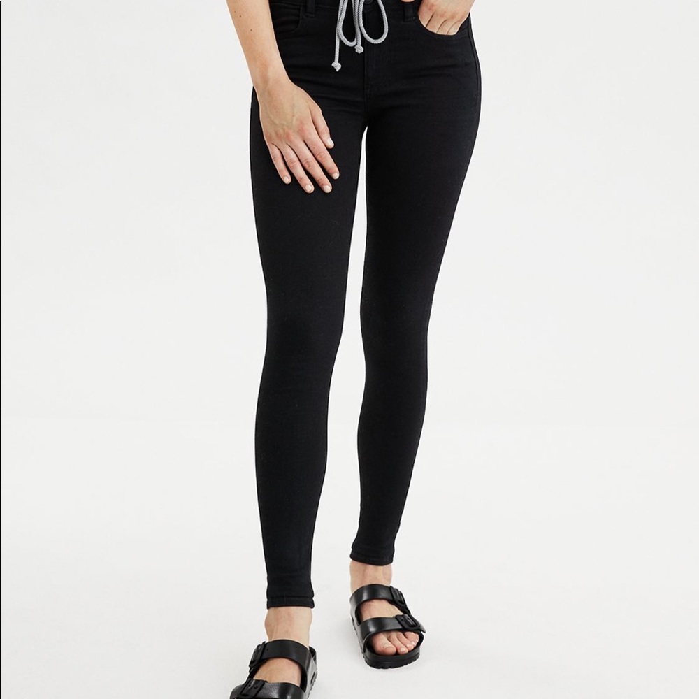 American eagle black skinny jeggings
